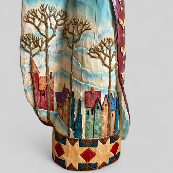 One Of A Kind Hand Crafted Lighted Folklore 20" Santa - Picture 4 of 14